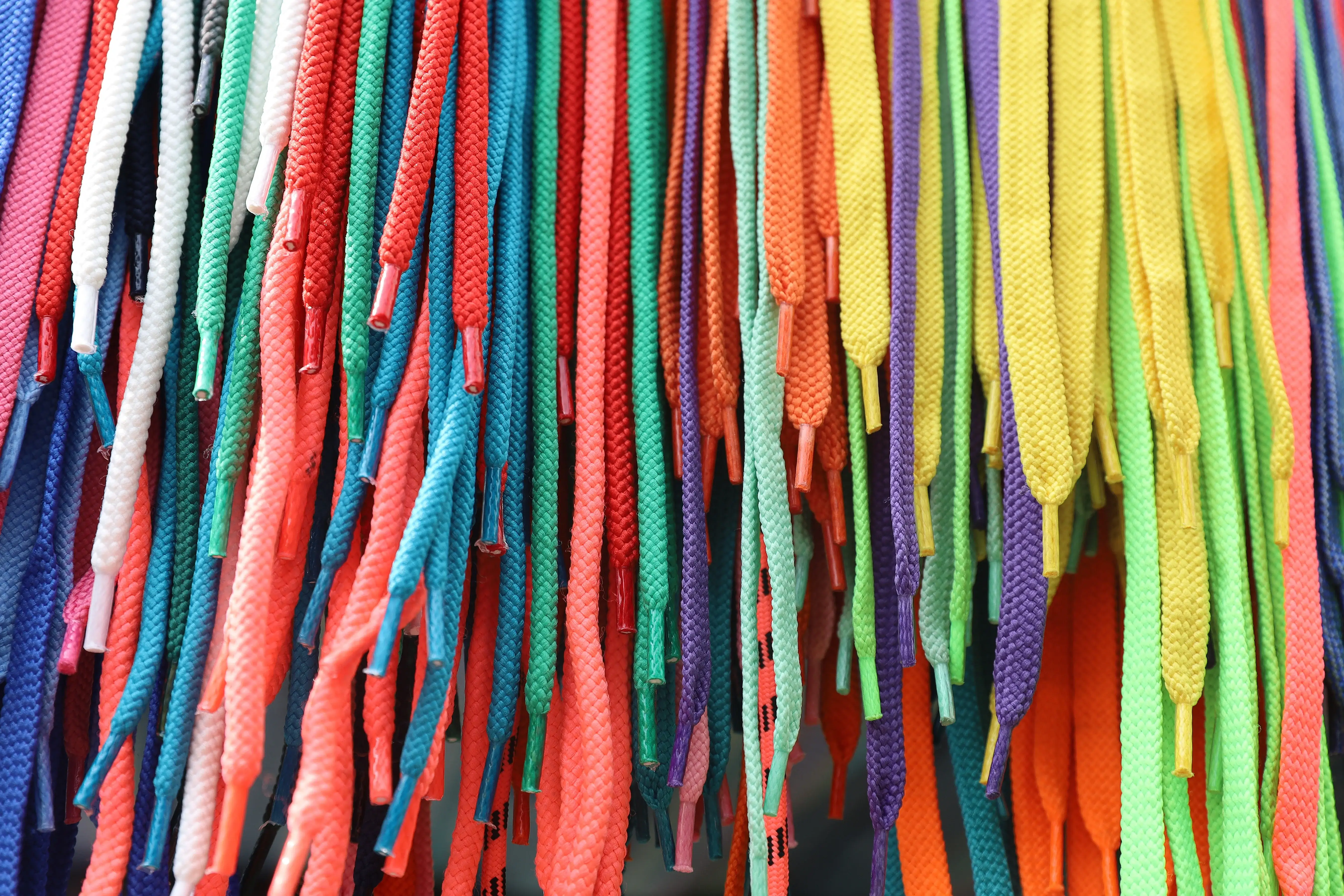 Imagen cordones con gran variedad de colores